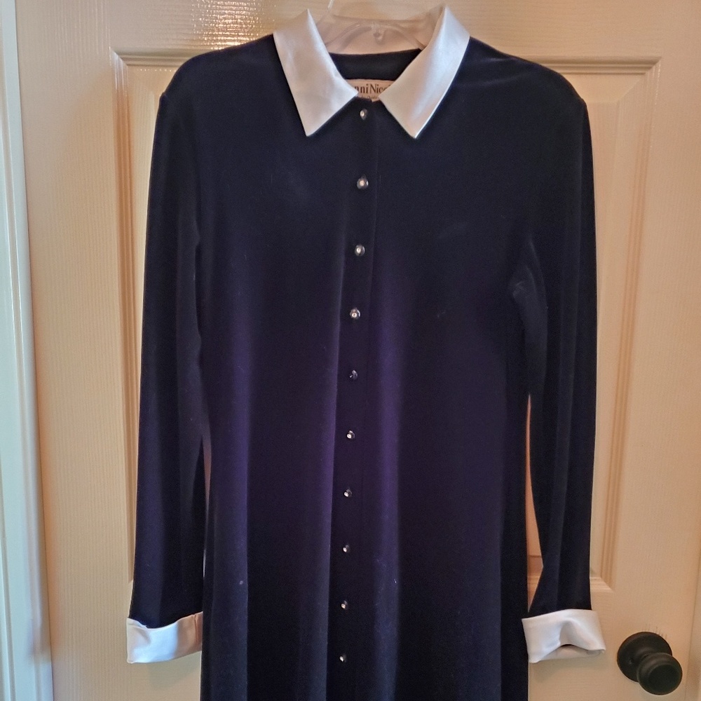 Vintage black velvet cocktail dress